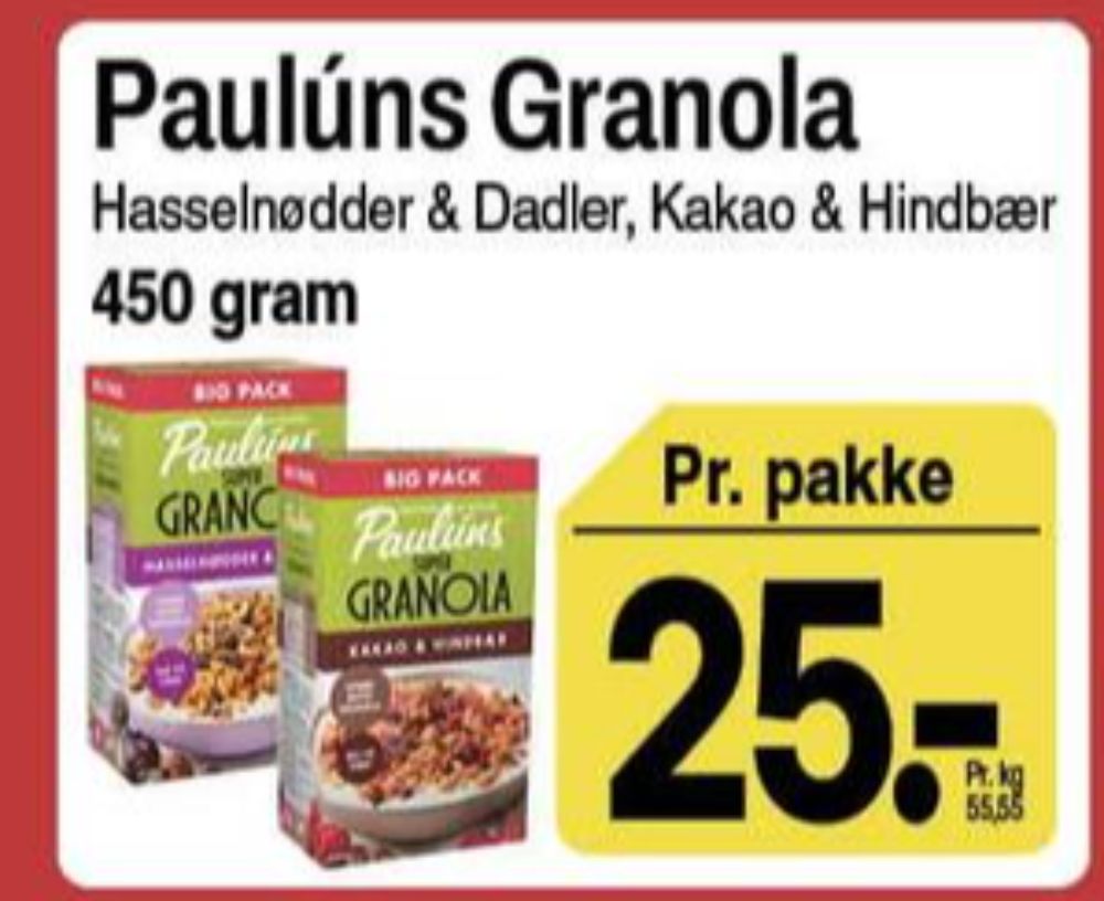 Pauluns, Granola Hasselnødder & Dadler