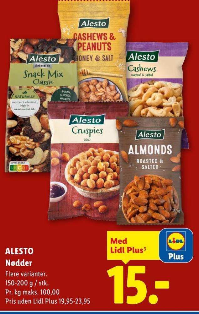 Alesto, Cashewnødder & Peanutnødder Honning & Salt