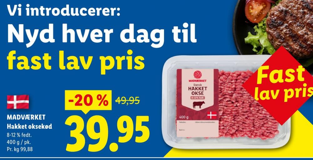 Vilstrupgård, Hakket oksekød 8-12%