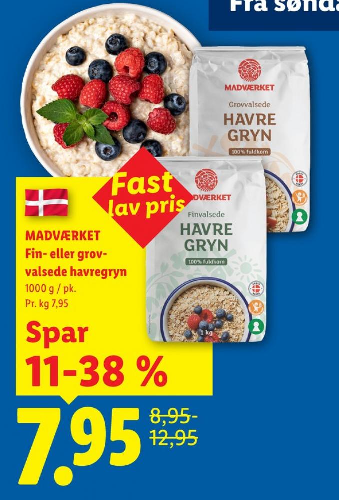 Madværket, Grovvalsede Havregryn