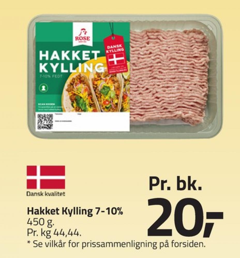 Rose, Hakket kylling 7-10%