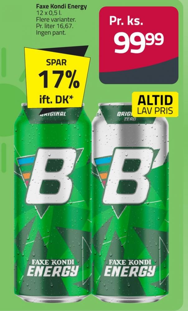 Faxe Kondi Energy, Energidrik 12 pk.