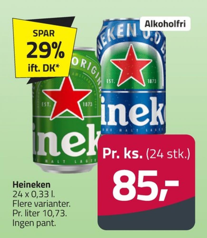 Heineken, Øl 24 pk.