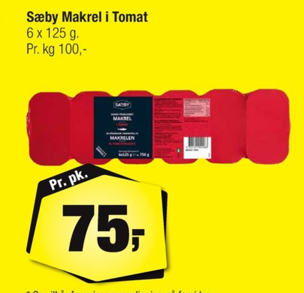 Sæby, Makrelfilet i Tomat