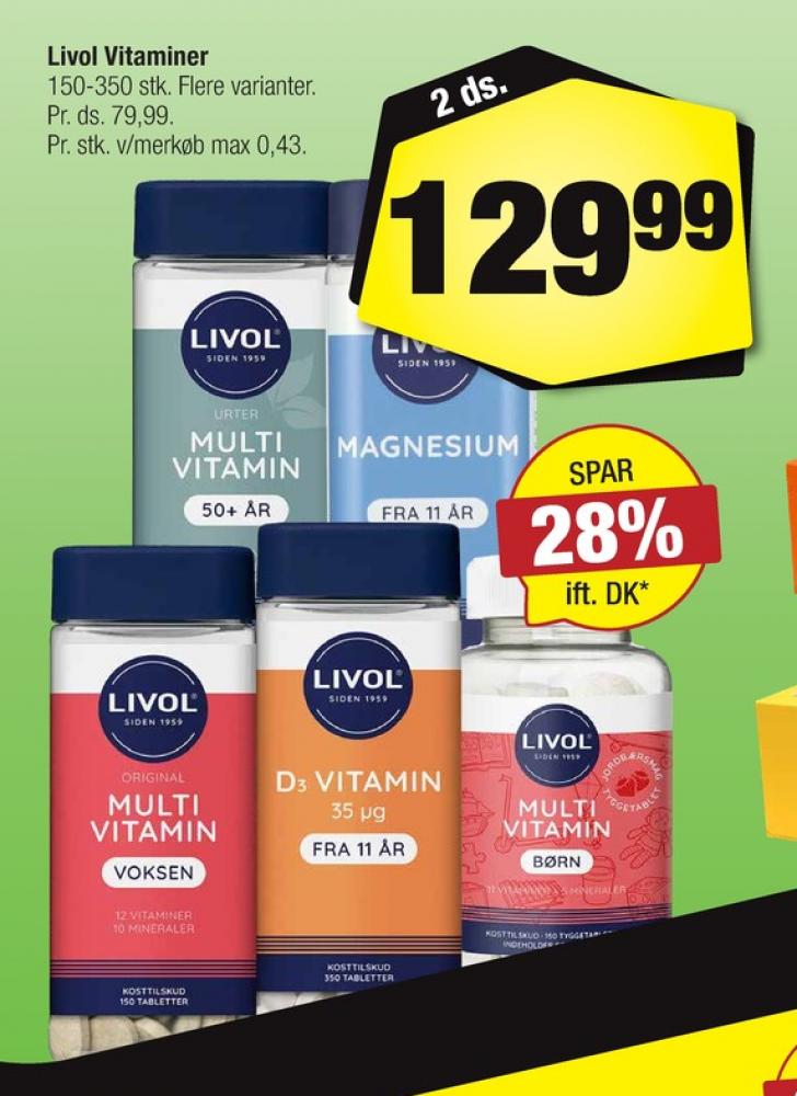 Livol Multi, Vitaminer
