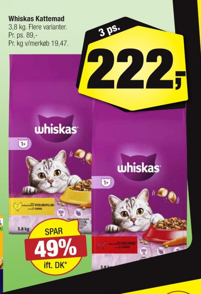 Whiskas, Kattefoder