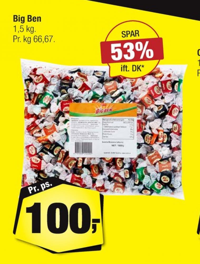 Carletti Big Ben, Karameller Blandede