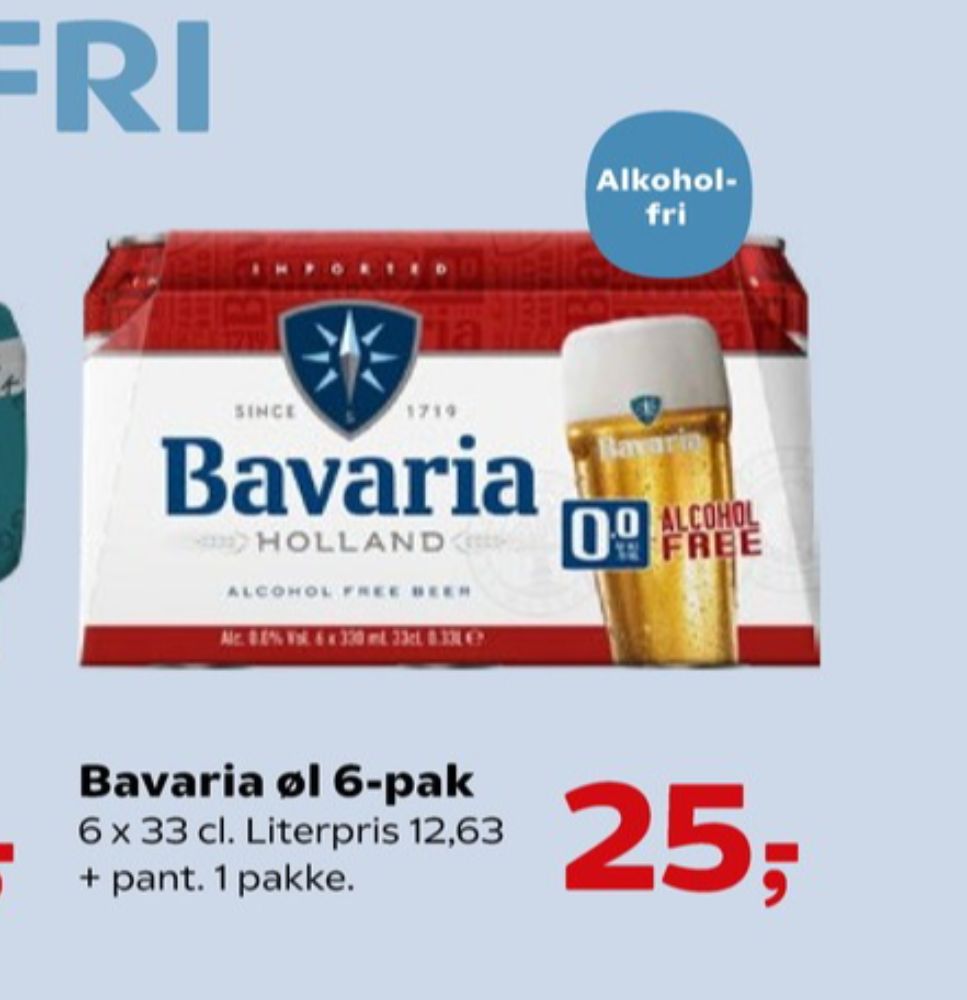 Bavaria, Øl - Alkoholfri 6 pk.