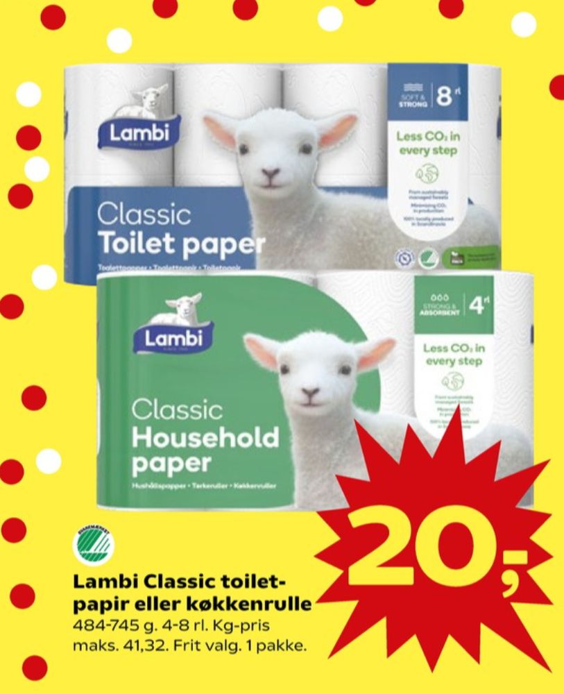 Lambi Classic, Toiletpapir