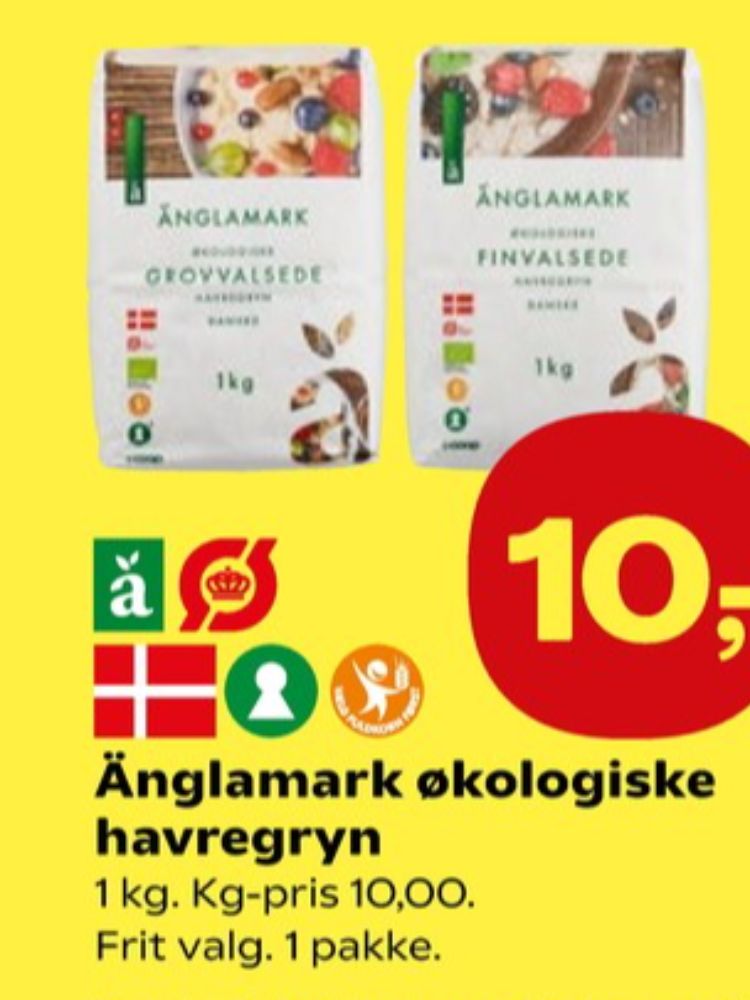 Änglamark, Grovvalsede Havregryn