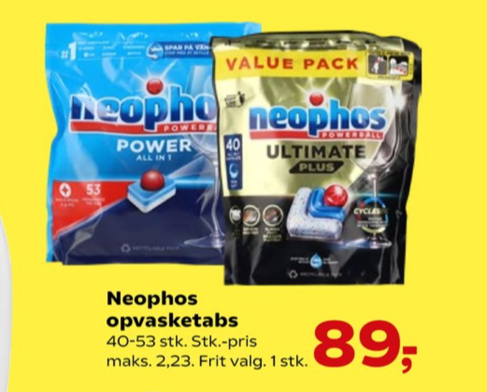 Neophos, Maskinopvask-tabs