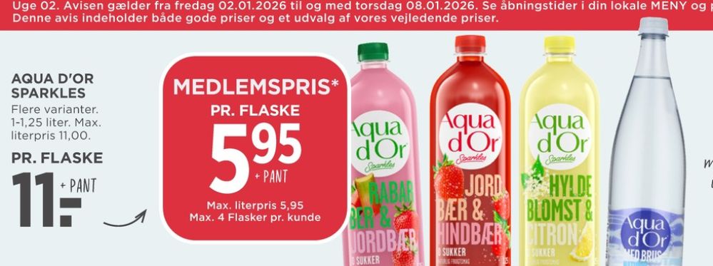 Aqua d'Or Sparkles, Mineralvand med brus, jordbær og hindbær