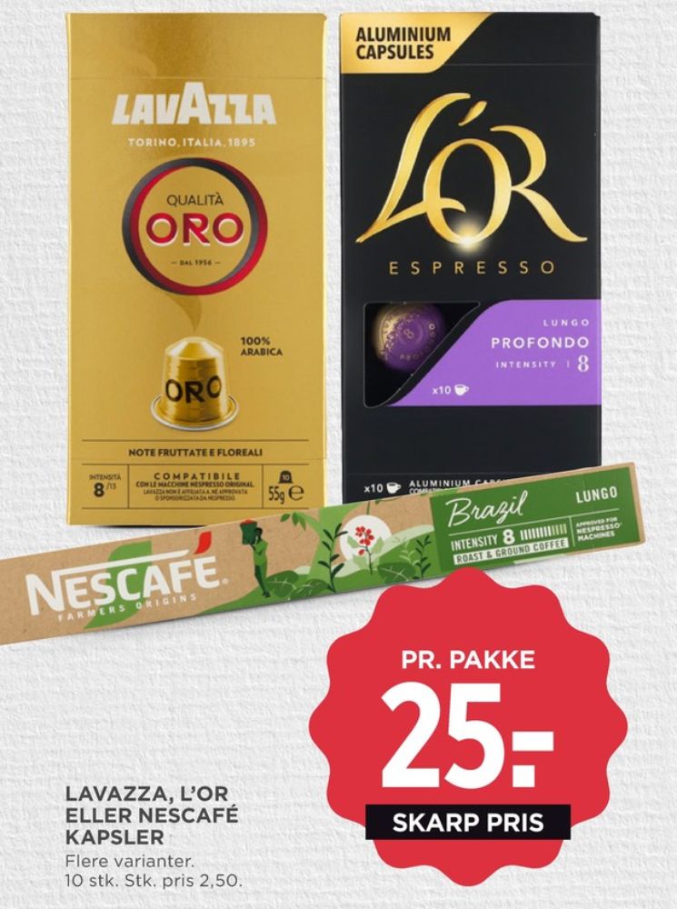LavAzza Qualita Oro, Kaffekapsler
