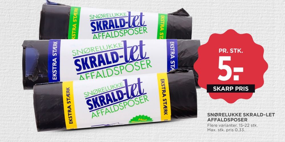 Skrald-let, Affaldsposer