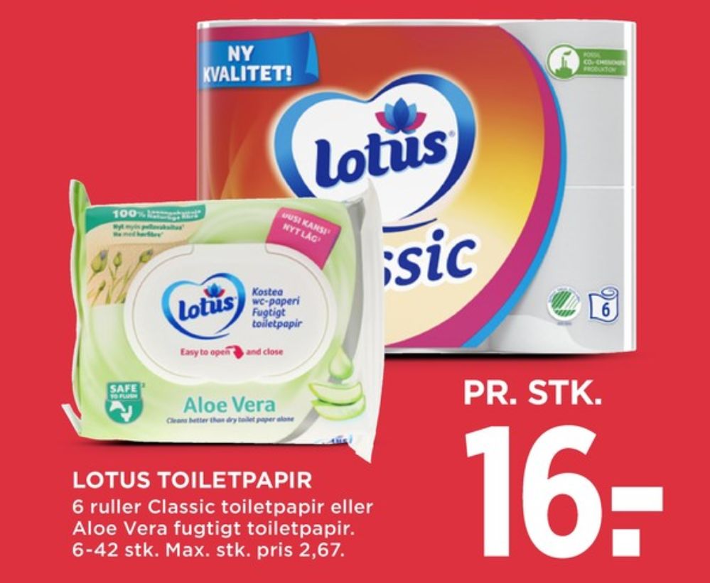 Lotus Aloe Vera, Toiletpapir