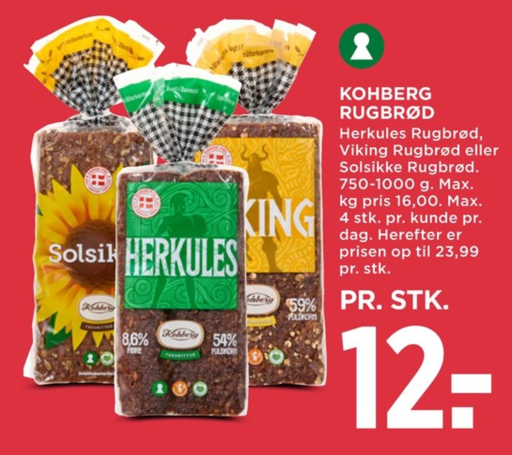 Kohberg Herkules, Rugbrødsskiver