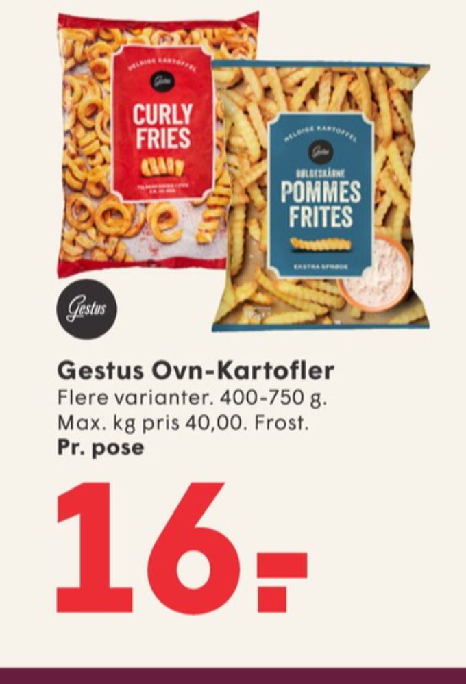 Gestus, Pommes Frites Bølgeskårne