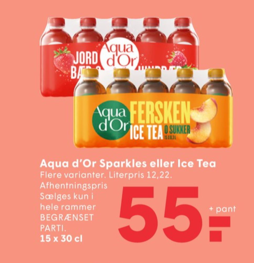 Aqua d'Or Fersken, Ice Tea Fersken 15 pk.