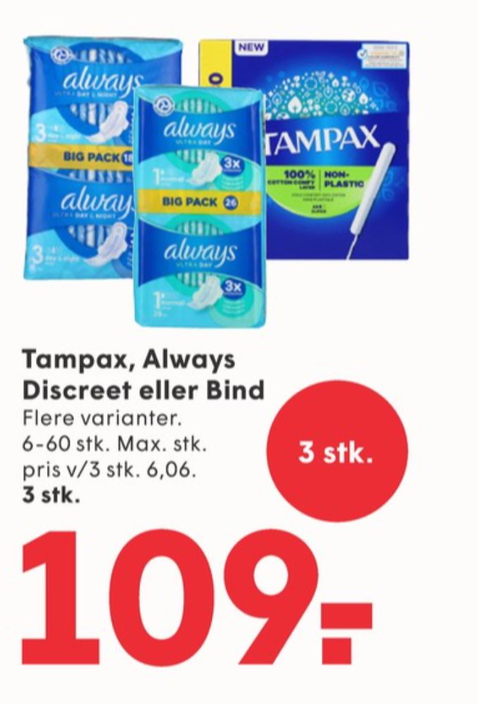 Tampax, Tamponer