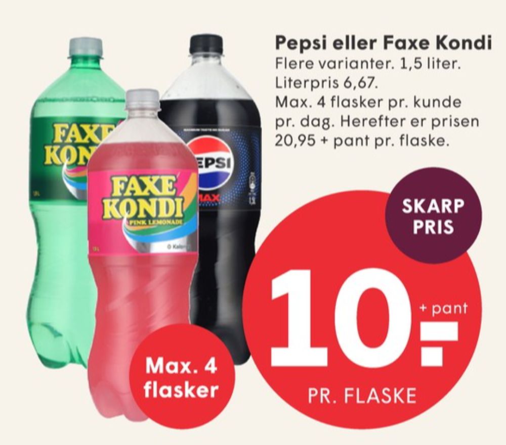 Faxe Kondi Pink Lemonade 0 Kalorier, Sportssodavand
