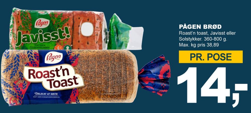 Pågen Roast n Toast, Toastbrød