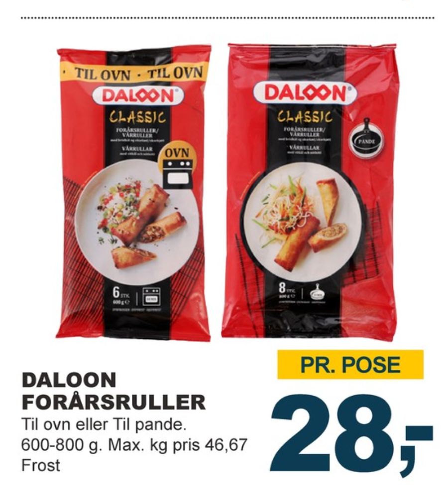 Daloon, Forårsruller