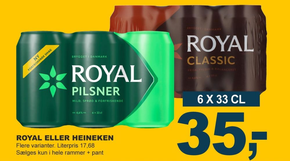 Heineken, Øl 6 pk.
