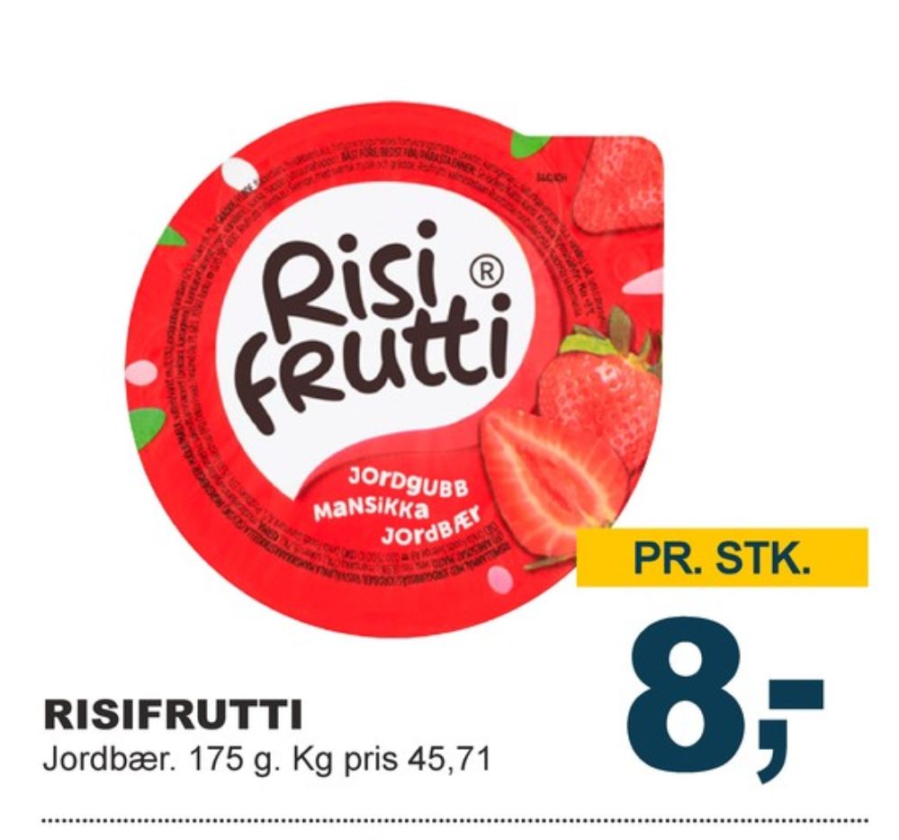 RisiFrutti, Risdessert Jordbær