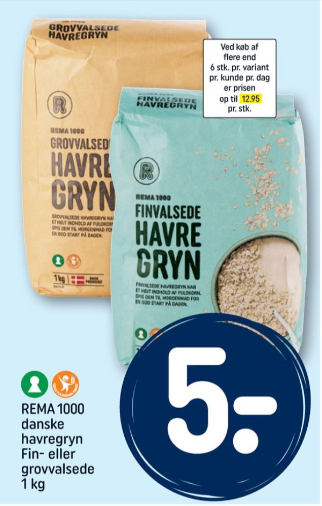 Rema 1000, Finvalsede Havregryn 
