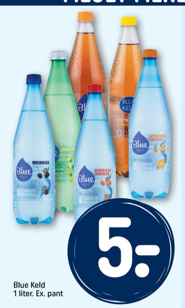 Blue Keld Hindbær & Jordbær, Mineralvand med brus, hindbær og jordbær