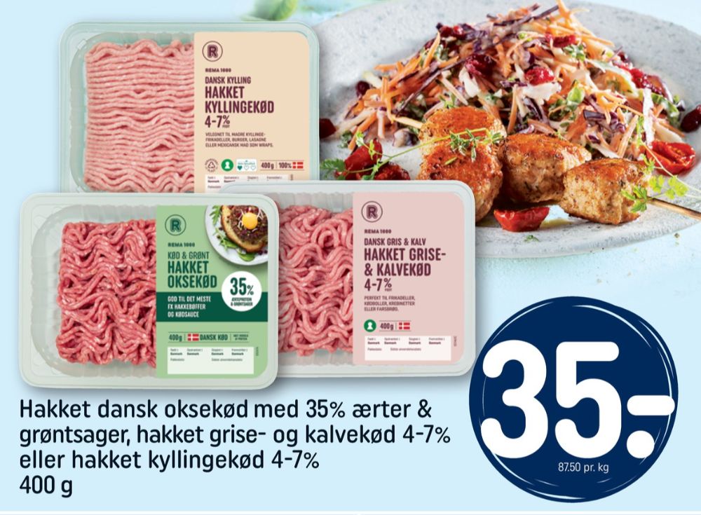 Rema 1000, Hakket Okse og Grønt 35%