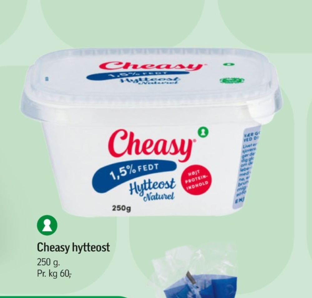 Cheasy, Hytteost naturel 1,5%