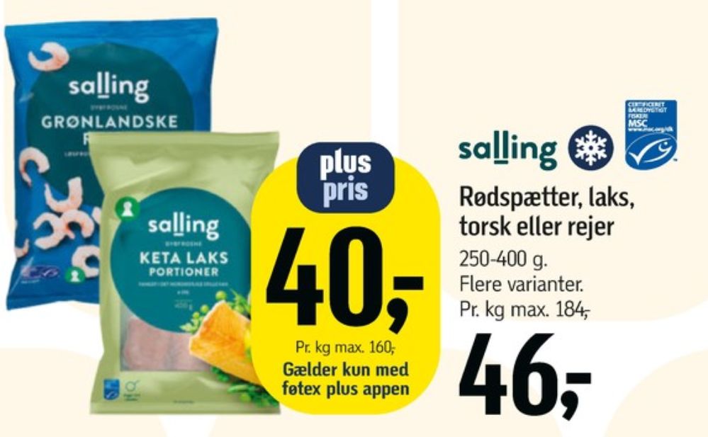 Salling, Lakseportioner