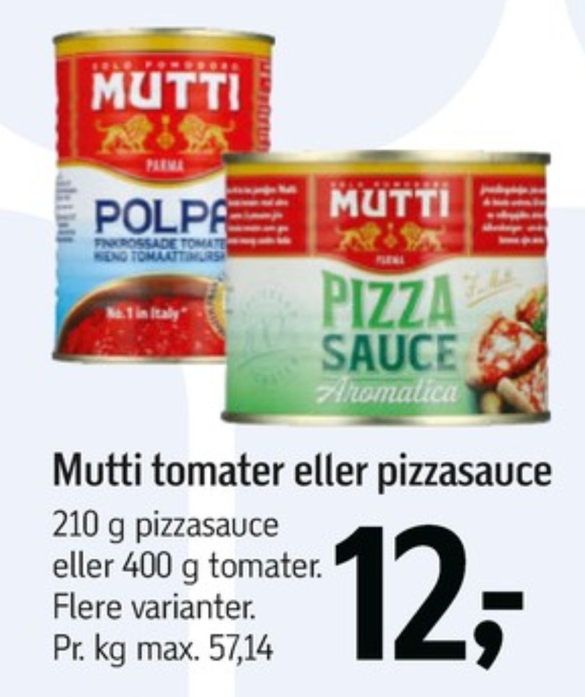 Mutti, Pizzasauce Aromatica