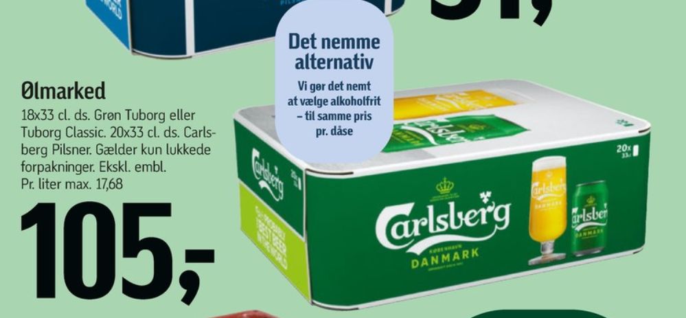 Tuborg Grøn, Øl 18 pk.