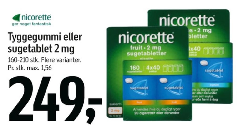 Nicorette, Nikotintyggegummi