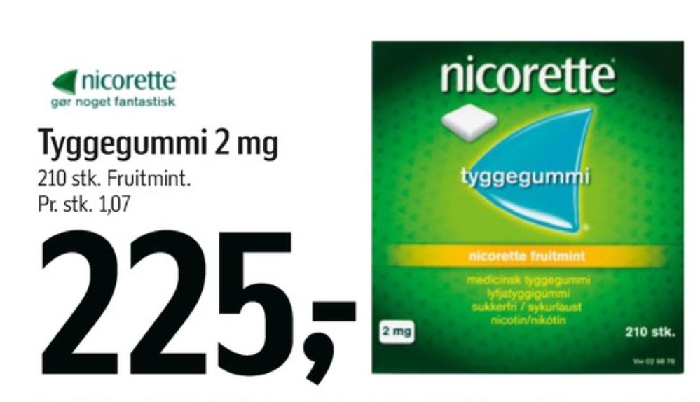 Nicorette, Nikotintyggegummi