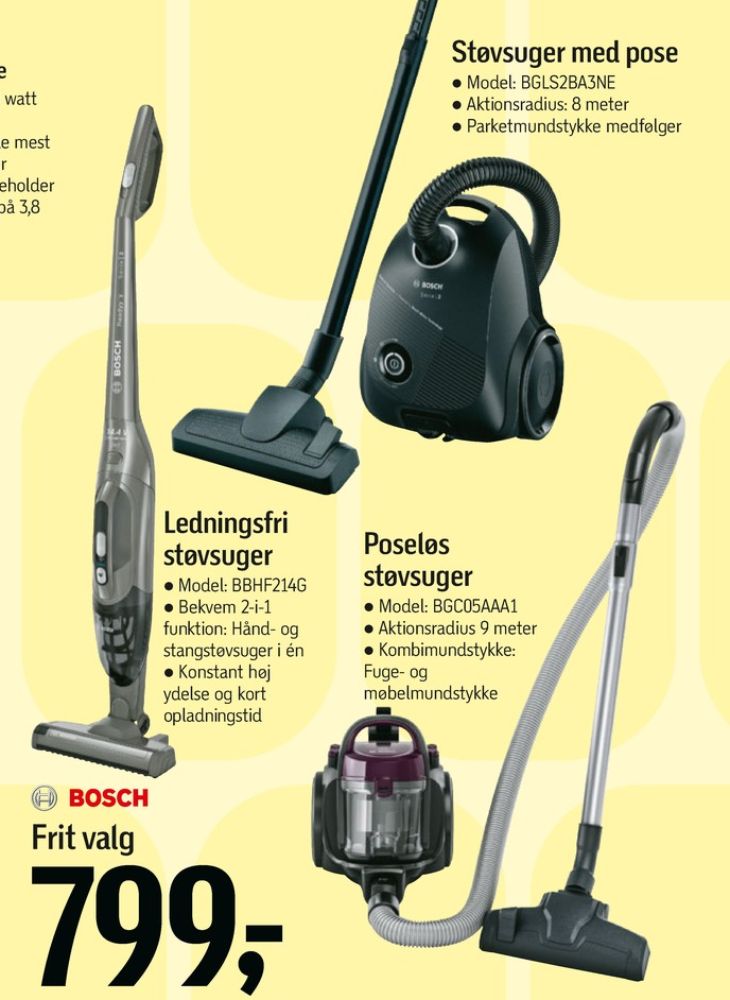 Bosch, Støvsuger