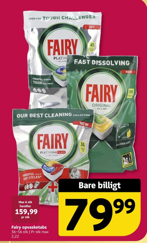 Fairy, Maskinopvask-tabs