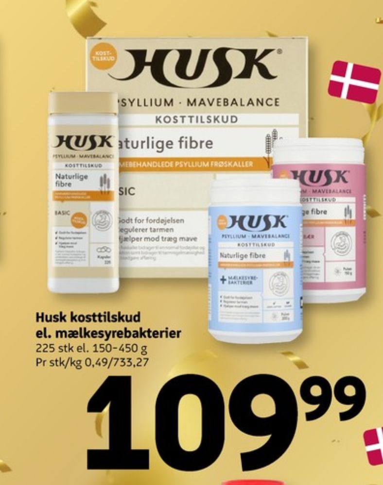Husk, Kosttilskud