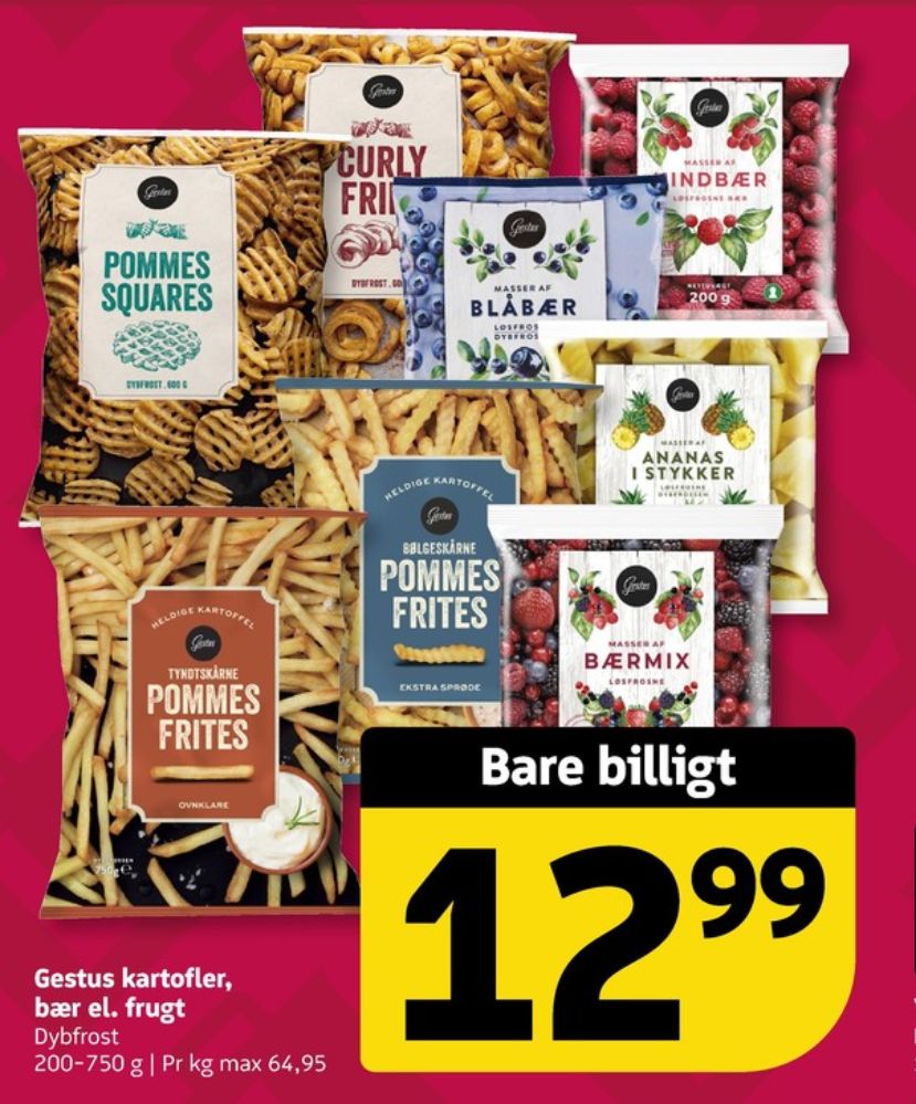 Gestus, Pommes Frites Bølgeskårne