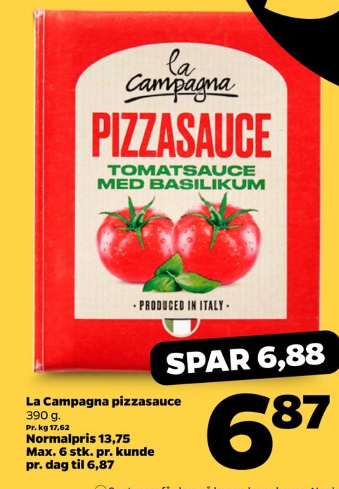 La Campagna, Pizzasauce Basilikum