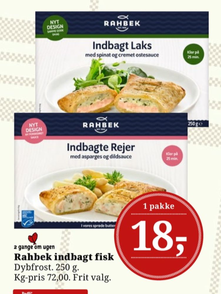 Rahbek, Indbagt Laks med Spinat og Ostesauce