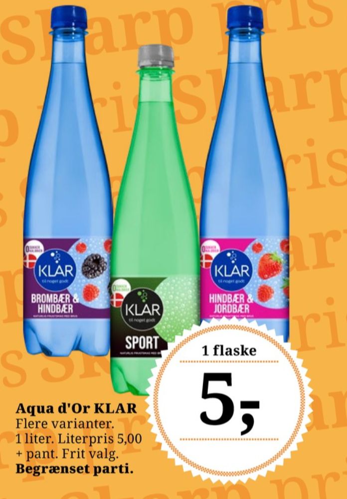 Aqua d'Or KLAR, Mineralvand med brus og sportssmag