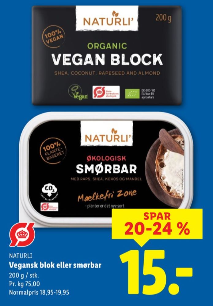 Naturli', Smørbar - Blok
