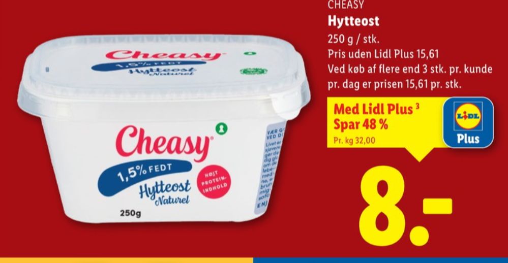 Cheasy, Hytteost naturel 1,5%