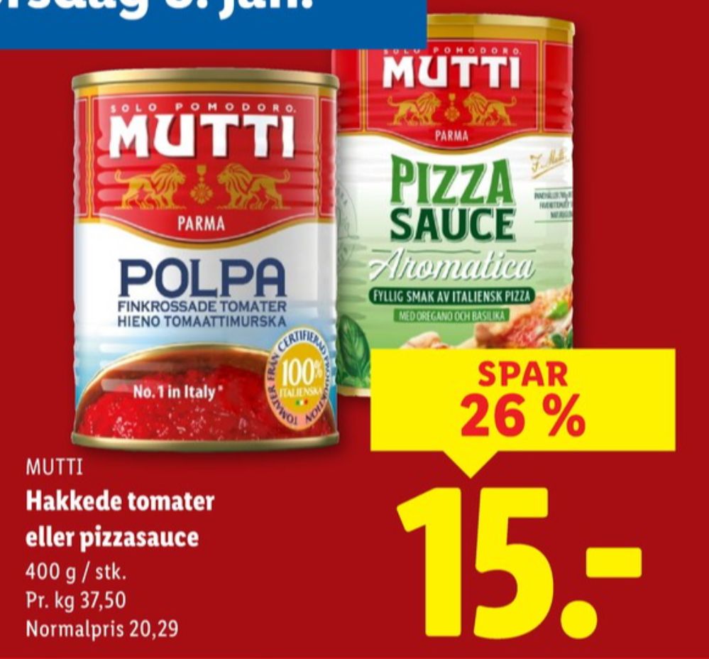 Mutti, Pizzasauce Aromatica