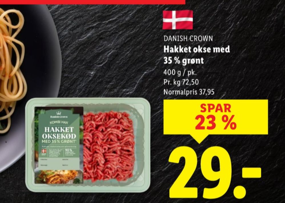 Danish Crown, Hakket Okse og Grønt 35%