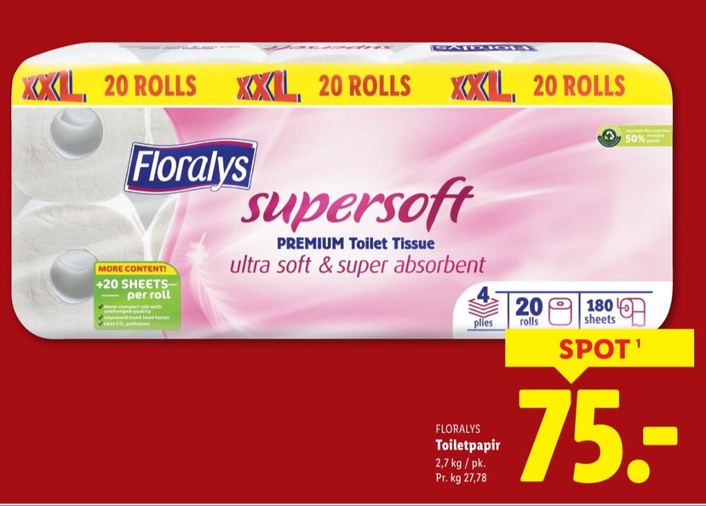 Floralys, Toiletpapir