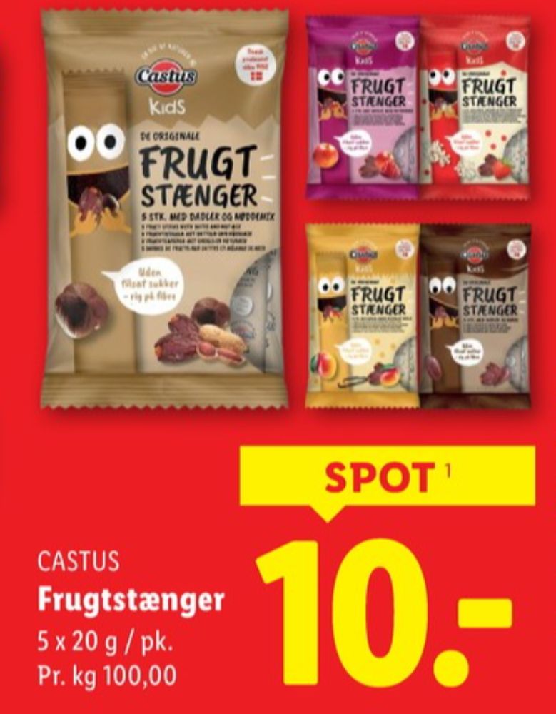 Castus Grinebidder, Frugtsnack